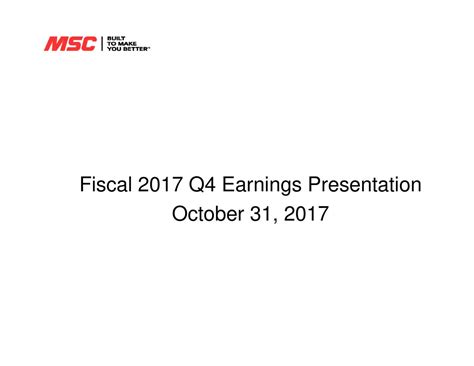 MSC Industrial: Fiscal Q4 Earnings Snapshot